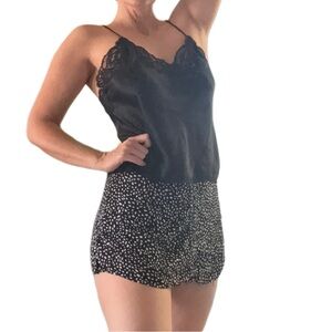 Y2k Black And White Patterned Button Down Mini Skirt  Womens Sz Xs polka dots
